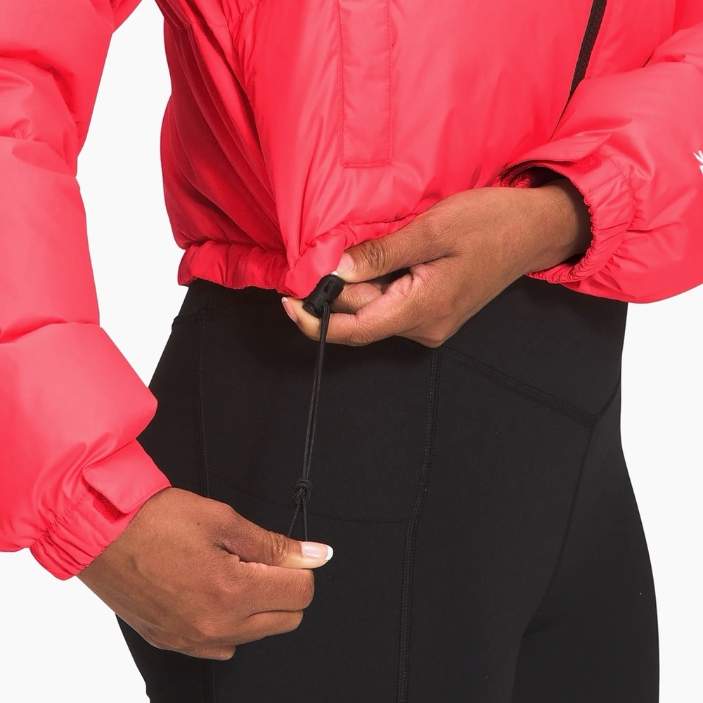 The North Face Women's Brilliant Coral Cropped Puffer Jacket - Picture 10 of 10